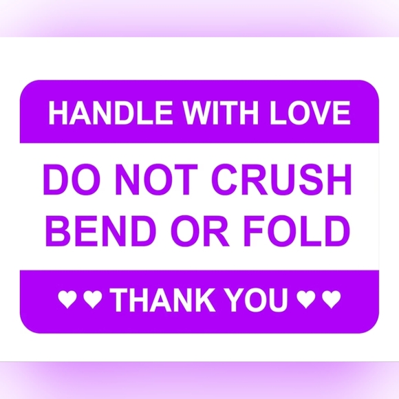 Other - 24 Do Not Crush Bend Or Fold Stickers Purple